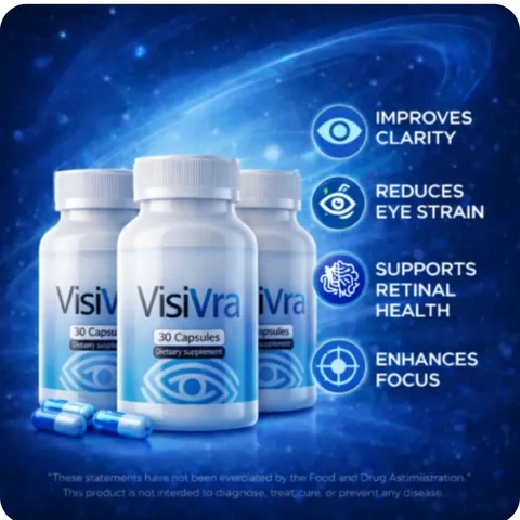 VISIVRA supplement label showing Ocular Support and Visual Clarity Matrix ingredients
