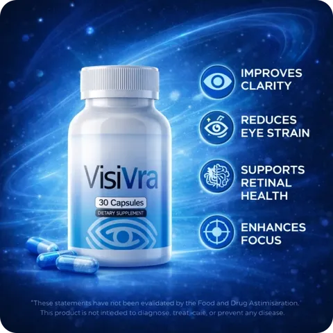 VISIVRA eye health supplement bottles, ocular support and visual clarity formula